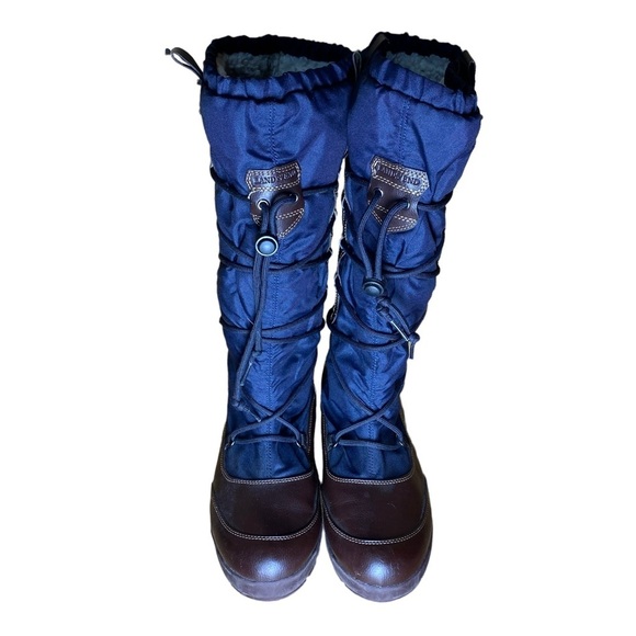Lands End‎ blue tall lace-up boots #393496 size 10B - Picture 3 of 11